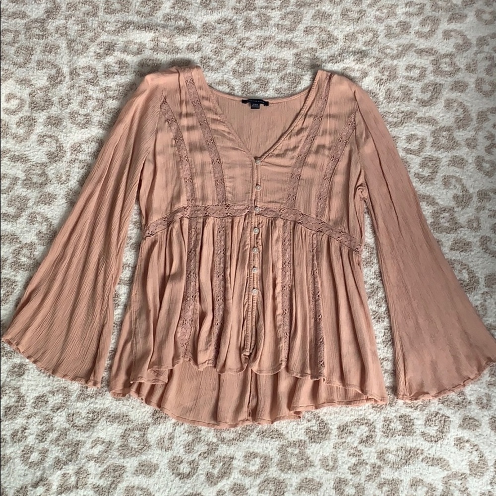 American Eagle Outfitters flare long sleeve top